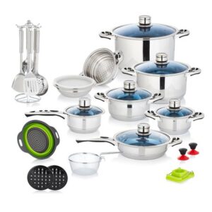 Stainless Steel Cookware Pot Set - 30 Piece