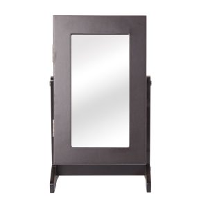 Tabletop Mirrored Jewellery Storage Cabinet - Brown