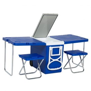 28L Cooler Box Foldable Picnic Table With 2 Chairs AA2-56161