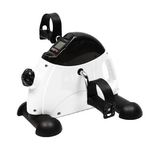 Portable Pedal Mini Cardio Exercise Bike Cycle - White and Black