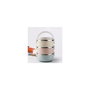Portable Thermal Insulated Stainless Steel Triple Food Box