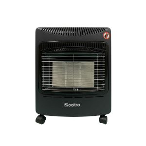 Gas Heater with Regulator & Hose - Compact Portable Indoor - Black
