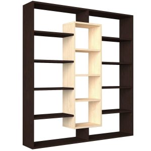 Ample Bookcase Bookcase Cube Bookshelf Display Wenge and Maple