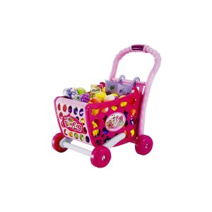 Shopping Cart/Trolley-Style Play Set – Pink