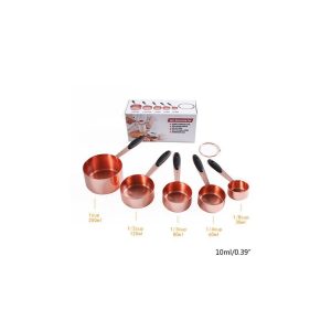 5 Piece Measuring Steel Rose Gold Cup Set