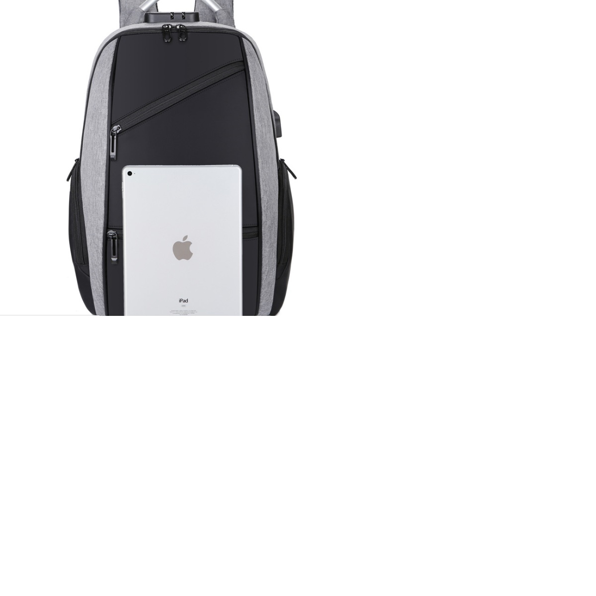 Laptop backpack bag grey n black 1