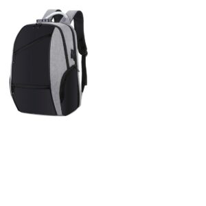 Travel Anti Theft Business Laptop Backpack Bag w/ USB Charging Port - Grey Black